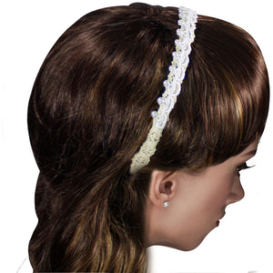 Faux Pearl Lace Drop Handmade Headband