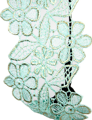 Gold-Tone Lace Daisy Elastic Headband