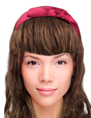 Girl's Satin Holiday Ribbon Bow Headband
