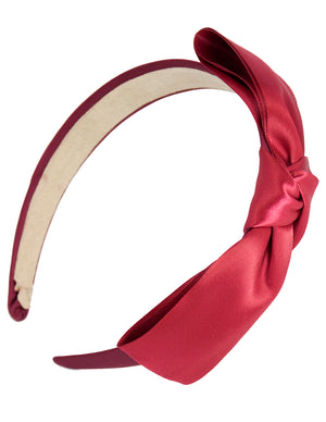 Girl's Satin Holiday Ribbon Bow Headband