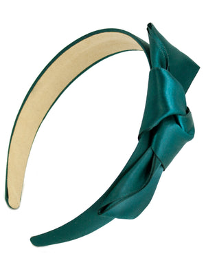 Girl's Satin Holiday Ribbon Bow Headband