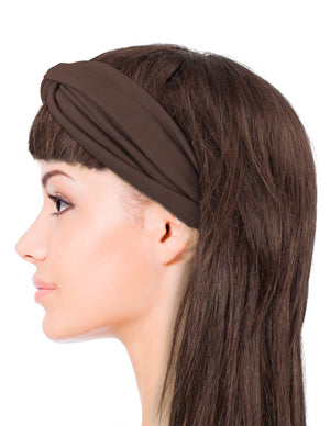 Twist Over Solid Color Elastic Headband