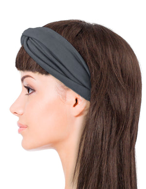Twist Over Solid Color Elastic Headband