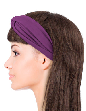 Twist Over Solid Color Elastic Headband