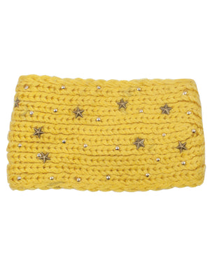 Star-Dazzled Knitted Buttoned Headband