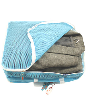 [product type] | Easy Travel Quintuple Travel Luggage Packing Organizer Bag Set (5 Pcs) | Dahlia