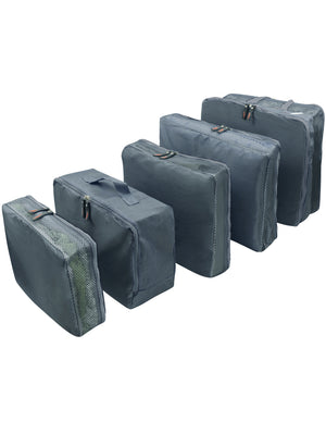 [product type] | Easy Travel Quintuple Travel Luggage Packing Organizer Bag Set (5 Pcs) | Dahlia