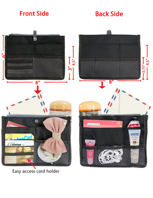 [product type] | Nifty Patented Handbag Purse Organizer Insert - 18 Compartments | Dahlia