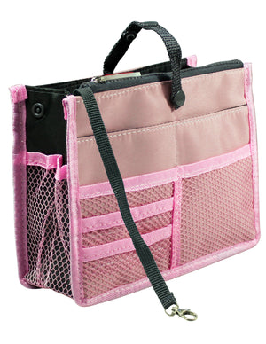 [product type] | Nifty Patented Handbag Purse Organizer Insert - 18 Compartments | Dahlia