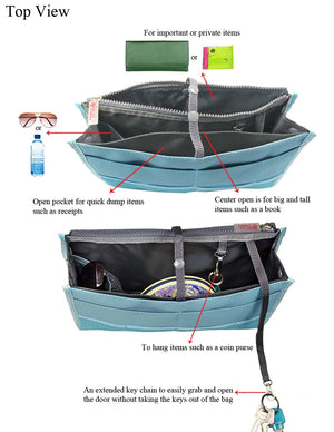 Tidy Patented Handbag Purse Organizer Insert