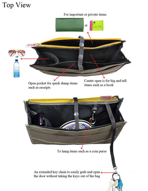 Tidy Patented Handbag Purse Organizer Insert