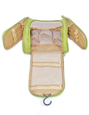 [product type] | Dahlia Easy Travel Organizer - Convenient Toiletry Bag - Green | Dahlia