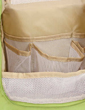 [product type] | Dahlia Easy Travel Organizer - Convenient Toiletry Bag - Green | Dahlia