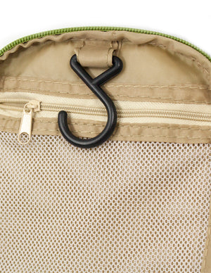 [product type] | Dahlia Easy Travel Organizer - Convenient Toiletry Bag - Green | Dahlia