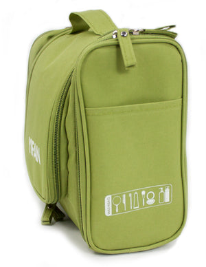 [product type] | Dahlia Easy Travel Organizer - Convenient Toiletry Bag - Green | Dahlia