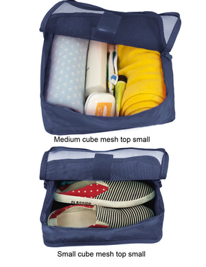 [product type] | Dahlia 7pc Set Travel Organizers - Packing Cubes and Foldable Tote | Dahlia