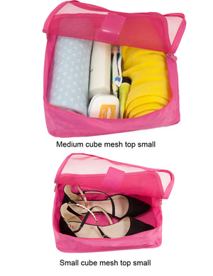 [product type] | Dahlia 7pc Set Travel Organizers - Packing Cubes and Foldable Tote | Dahlia