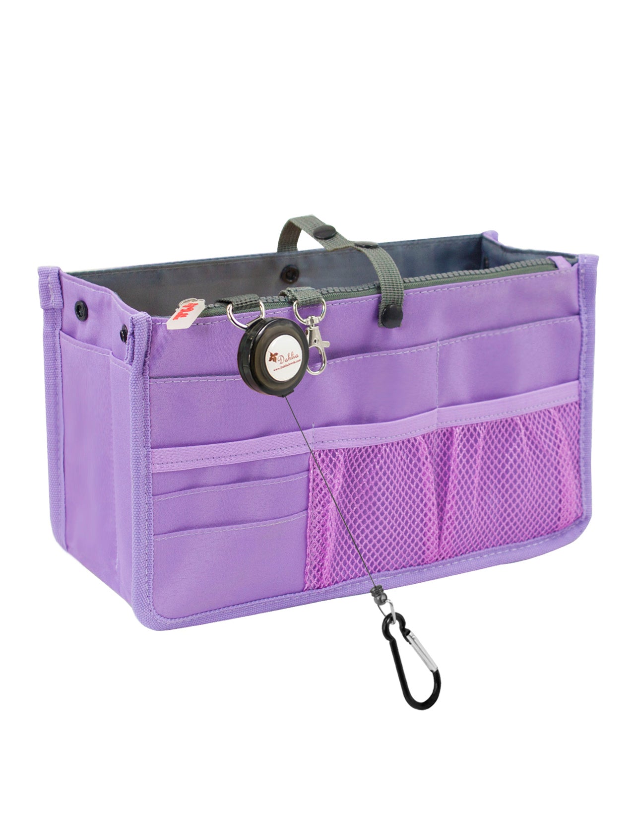 Handbag Purse Organizer Insert | Patented, Sturdy and Flexible Design | Dahlia Lavender