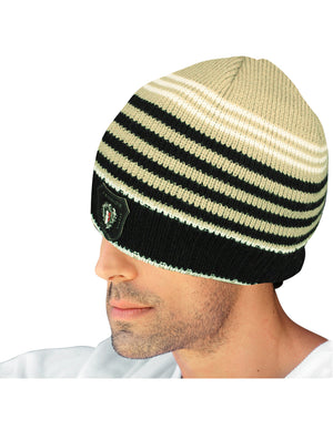 Men's Knit Beanie, Soft & Warm Hat, Stripe