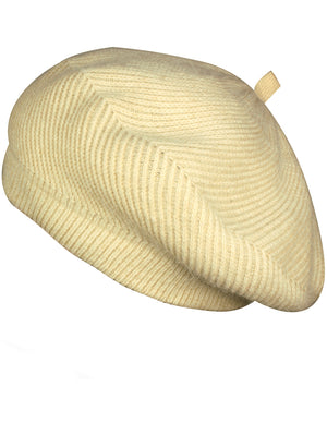 Fluffy Twisted Classic Beret Acrylic Knit Beanie Hat