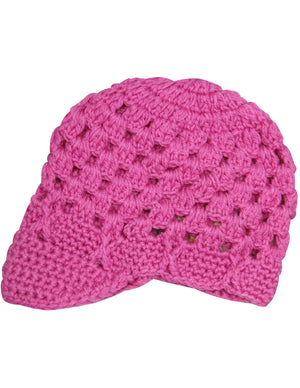 Lovely Flower Hand Crochet Acrylic Baby Visor Hat