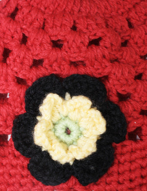 Lovely Flower Hand Crochet Acrylic Baby Visor Hat