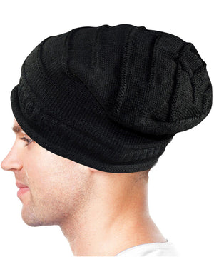 Men's Knit Slouchy Beanie, Soft & Warm Hat