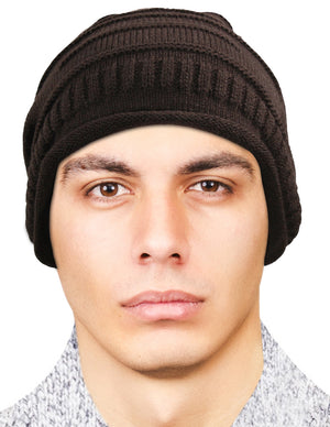 Men's Knit Slouchy Beanie, Soft & Warm Hat