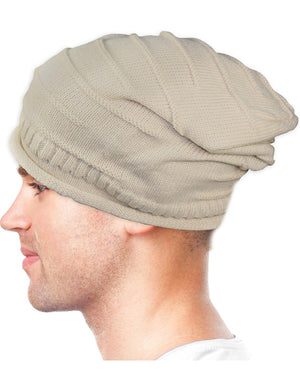 Men's Knit Slouchy Beanie, Soft & Warm Hat