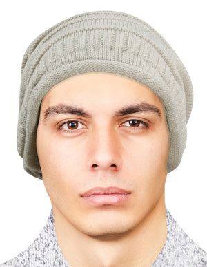 Men's Knit Slouchy Beanie, Soft & Warm Hat