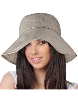 Swiss Dot Soft Edge Polka Dot Neck Protected Foldable Bucket Sun Hat