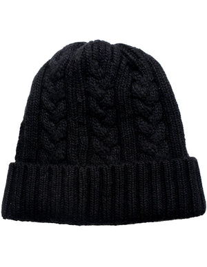 Men's Cable Knit/Slouchy Style/Dual-Layer Beanie, Soft & Warm Hat