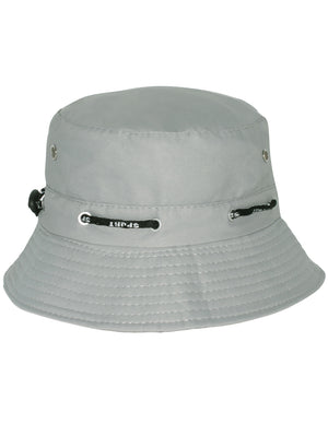 Solid Color Sun Bucket Hat with Adjustable Cord