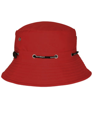 Solid Color Sun Bucket Hat with Adjustable Cord