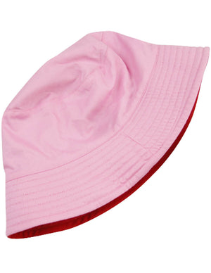Reversible Sun Bucket Hat - Red and Pink