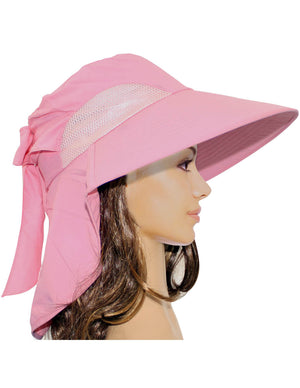 Solid Color Wide Brim Adjustable Flap Summer Sun Hat