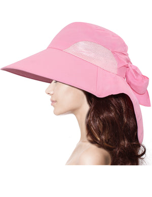 Solid Color Wide Brim Adjustable Flap Summer Sun Hat