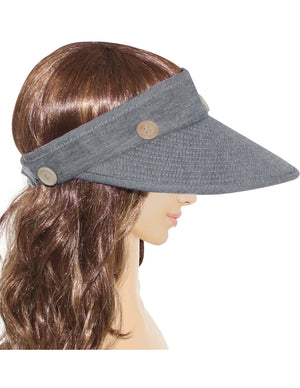 Two in One Lace Edge Wide Brim Visor Summer Sun Cap