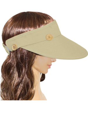 Two in One Lace Edge Wide Brim Visor Summer Sun Cap