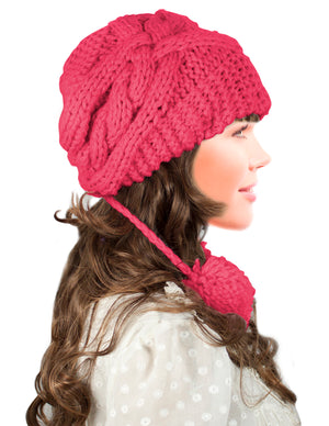 Multi-Use Two in One Knitted Hat Neck Scarf