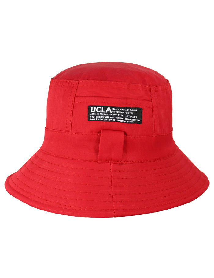 Reversible Bucket Summer Sun Hat Red and Tan