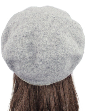 Wool Blend Newsboy Hat - Belt Accent Plaid Visor