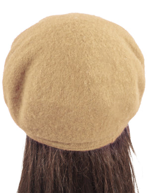 Wool Blend Newsboy Hat - Belt Accent Plaid Visor