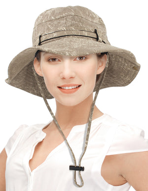 Denim Chalkboard Pattern Boonie Bucket Summer Sun Hat