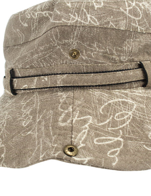 Denim Chalkboard Pattern Boonie Bucket Summer Sun Hat