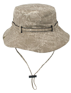 Denim Chalkboard Pattern Boonie Bucket Summer Sun Hat
