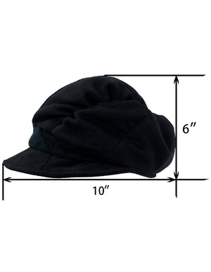 Wool Blend Newsboy Hat - Belt Spliced Slouch