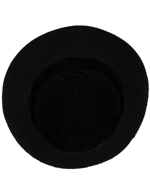 Wool Blend Winter Hat - Cable Bow Cloche Bucket Hat