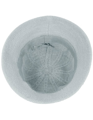 Wool Blend Winter Hat - Cable Bow Cloche Bucket Hat