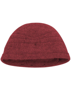 100% Wool Vintage Ruffle Flower Bucket Hat/ Cloche Hat - Dahlia